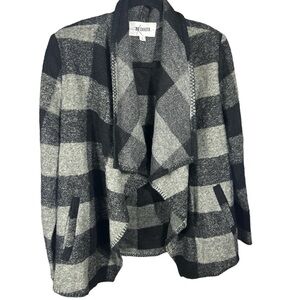 BB Dakota Plaid Drape Jacket Woman's Size Small